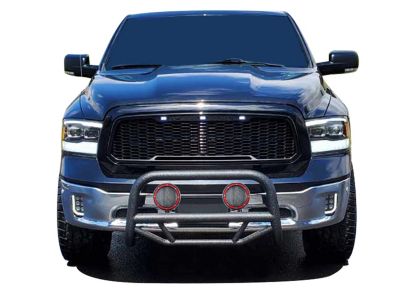 Image showing  Max T Bull Bar Red_Kit Black Fits 09-10 Dodge Ram 1500