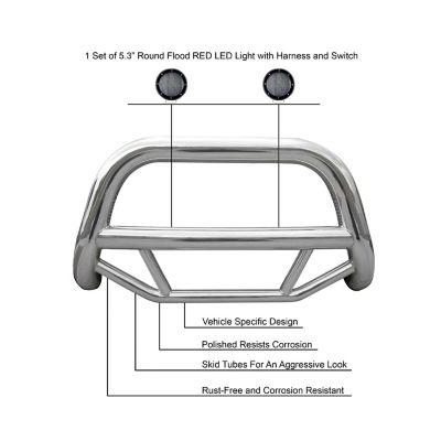 Image showing 4 th Black Horse Off Road Max Bull Bar Black_Kit Stainless Fits 02-06 Honda CR-V
