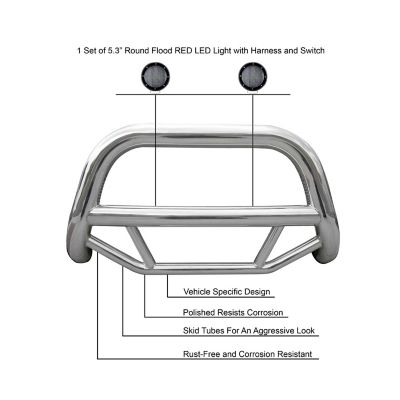 Image showing 5 th Black Horse Off Road Max Bull Bar Black_Kit Stainless Fits 02-06 Honda CR-V