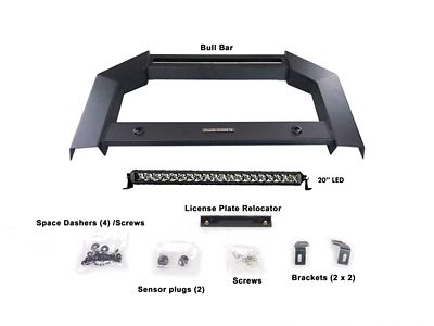Image showing  Armour Bull Bar Black Fits 19-25 GMC Sierra 1500