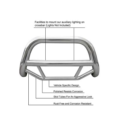 Image showing 5 th Black Horse Off Road Max Bull Bar Stainless Fits 22-24 Hyundai Tucson
