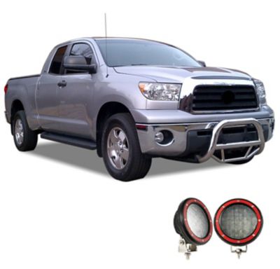 Black Horse Off Road Max Bull Bar Red_Kit Stainless Fits 07-21 Toyota Tundra