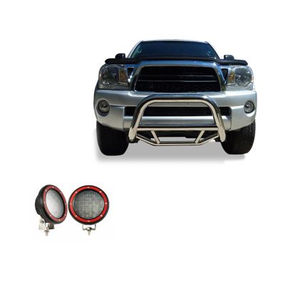 Image showing  Max Bull Bar Red_Kit Stainless Fits 05-15 Toyota Tacoma