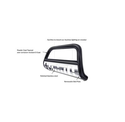 Image showing  Bull Bar Black Stainless Fits 98-04 Toyota Tacoma