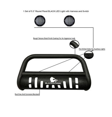 Image showing  Bull Bar-T Black_Kit Black Fits 01-07 Toyota Highlander