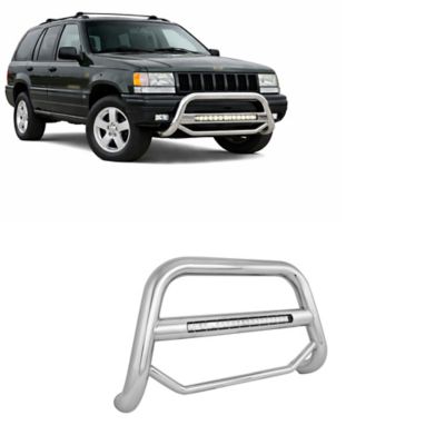 Black Horse Off Road Max Beacon Bull Bar Stainless Fits 92-98 Jeep Grand Cherokee