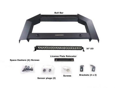 Image showing 5 th Black Horse Off Road Armour Bull Bar Black Fits 21-25 Jeep Grand Cherokee L
