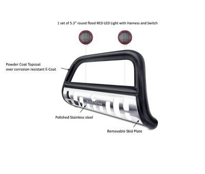 Image showing  Bull Bar Red_Kit Black Stainless Fits 06-18 Toyota RAV4