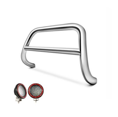Black Horse Off Road A Bar Red Kit, Stainless, Fits 13-16 Hyundai Santa Fe.