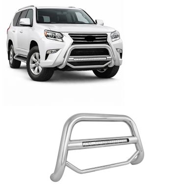 Image showing 3 th Black Horse Off Road Max Beacon Bull Bar Stainless Fits 14-20 Lexus GX460