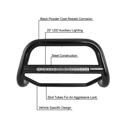 Image showing  Max Beacon Bull Bar Black Fits 05-07 Nissan Pathfinder