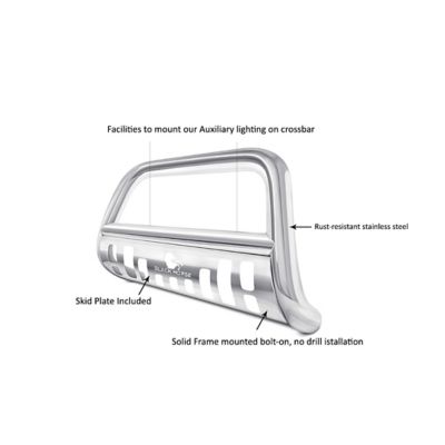 Image showing 2 th Black Horse Off Road Bull Bar Stainless Fits 21-23 Toyota Sienna
