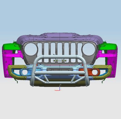 Image showing  Max T Bull Bar Black Fits 20-25 Jeep Gladiator