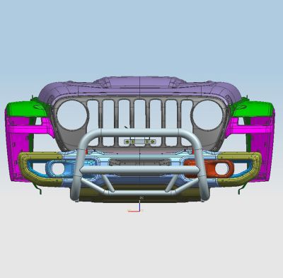 Image showing  Max T Bull Bar Black Fits 20-25 Jeep Gladiator