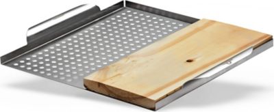 Napoleon Stainless Steel Multi-functional Topper with Cedar Plank