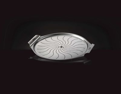 Image showing  14 in. (35.5cm) Stainless Steel Pizza Pan