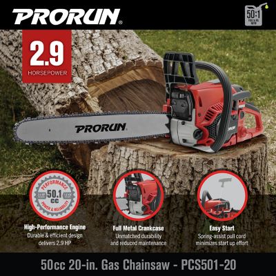 Image showing PRORUN 50.1cc 20 in. Gas-Powered 2-Cycle Chainsaw