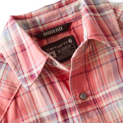 Image showing 7 th Carhartt Montana Bozeman Relaxed SS Plaid Shirt