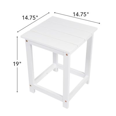 Image showing  Portland Solid Acacia Wood Adirondack Square Accent Side Table