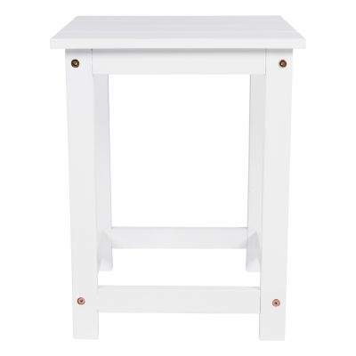 Image showing  Portland Solid Acacia Wood Adirondack Square Accent Side Table