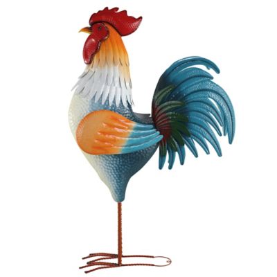 Red Shed Outdoor Metal Rooster Statue, 6 ft.