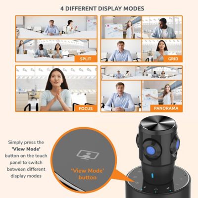 Image showing  SC360 Video Conference System 360 with Auto Voice Tracking, Black