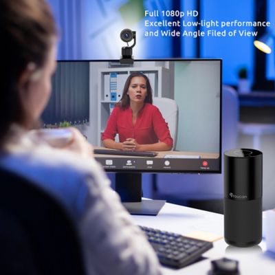 Image showing  SC100 Connect Video Conference System HD with Conference Speaker and Detachable Camera, Black