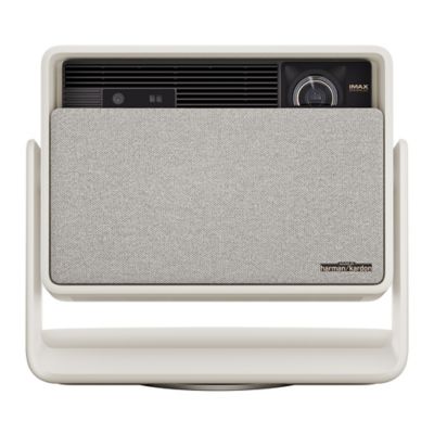 Image showing  HORIZON S Max 4K Laser + LED Multimedia Projector with Built-in Speakers, Stand, and Remote