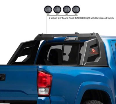 Image showing  Armour Roll Bar Kit Matte Black fits: 15-24 Chevrolet Colorado, 15-24 Canyon, 15-24 Toyota Tacoma