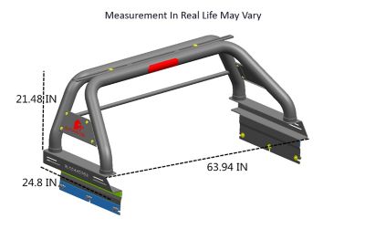 Image showing 1 th Black Horse Off Road Classic Roll Bar Black fits 2022-2024 Nissan Frontier