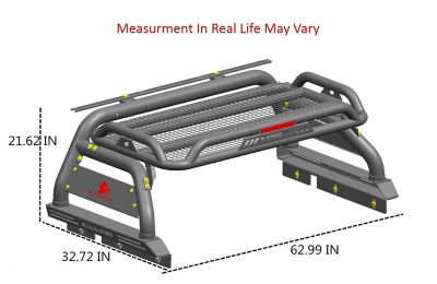 Image showing  Atlas Roll Bar Black fits 2005-2024 Toyota Tacoma