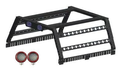 Image showing  Traveler Overland Utility Bed Rack Kit Black fits Full Size Trucks and Small Trucks