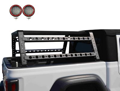 Image showing 5 th Black Horse Off Road Traveler Overland Utility Bed Rack Kit Black fits Full Size Trucks and Small Trucks
