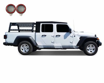 Image showing 8 th Black Horse Off Road Traveler Overland Utility Bed Rack Kit Black fits Full Size Trucks and Small Trucks