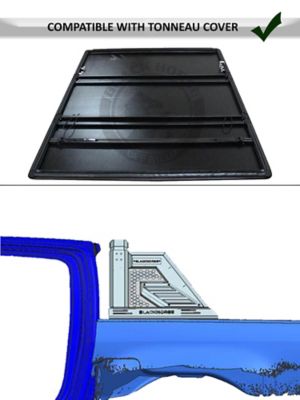 Image showing 7 th Black Horse Off Road Armour II Roll Bar Black fits 14-22 Silverado 150014-24 Sierra 150015-24 F-15015-24 Ram 150007-24 Tundra