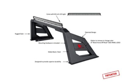 Image showing  Armour Roll Bar Kit Matte Black fit] 2005-2021 Nissan Frontier