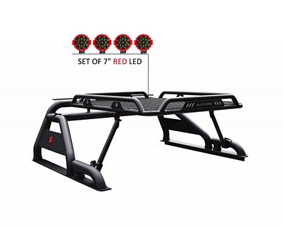 Image showing  Warrior Roll Bar Kit Modular Black fits 1/2 Ton Trucks (GM SILVERADO 14+/FORD F150 15+/DODGE RAM 15+)