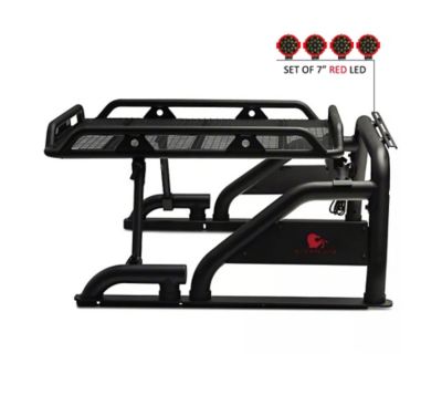Image showing  Warrior Roll Bar Kit Modular Black fits 1/2 Ton Trucks (GM SILVERADO 14+/FORD F150 15+/DODGE RAM 15+)