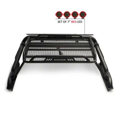 Image showing  Warrior Roll Bar Kit Modular Black fits 1/2 Ton Trucks (GM SILVERADO 14+/FORD F150 15+/DODGE RAM 15+)