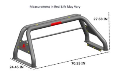 Image showing  Classic Roll Bar Black fits 1/2 Ton Trucks (GM-FORD-DODGE-TOYOTA)