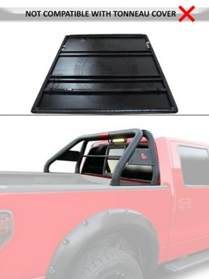 Image showing  Classic Roll Bar Black fits 1/2 Ton Trucks (GM-FORD-DODGE-TOYOTA) With LED Bar