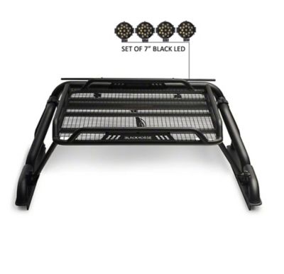 Image showing  Warrior Roll Bar Kit Modular Black fit 1/2 Ton Trucks (GM SILVERADO 14+/FORD F150 15+/DODGE RAM 15+)