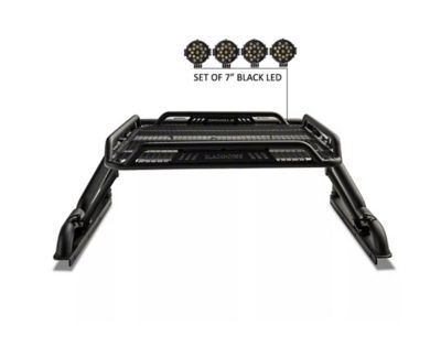 Image showing  Warrior Roll Bar Kit Modular Black fit 1/2 Ton Trucks (GM SILVERADO 14+/FORD F150 15+/DODGE RAM 15+)
