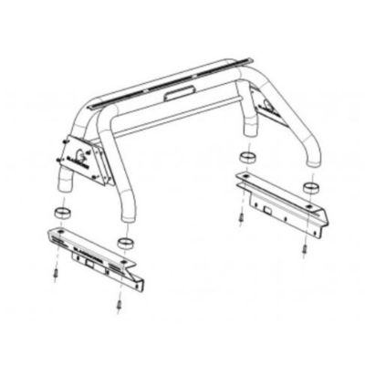 Image showing  Classic Roll Bar Stainless Steel fits 2015-2025 GMC Canyon2015-2025 Chevrolet Colorado
