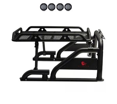 Black Horse Off Road Warrior Roll Bar Kit Modular Black for 1/2 Ton Trucks (GM SILVERADO 14+/FORD F150 15+/DODGE RAM 15+)