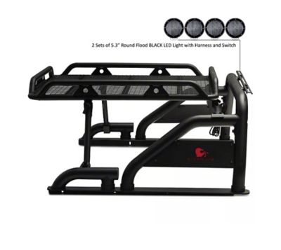 Image showing  Warrior Roll Bar Kit Modular Black for 1/2 Ton Trucks (GM SILVERADO 14+/FORD F150 15+/DODGE RAM 15+)