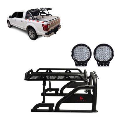 Black Horse Off Road Warrior Roll Bar Kit Modular Black Fits 1/2 Ton Trucks(GM Silverado 14+/Ford F150 15+/Dodge Ram 15+)