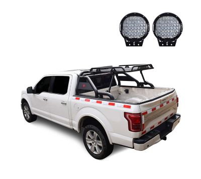 Image showing  Warrior Roll Bar Kit Modular Black Fits 1/2 Ton Trucks(GM Silverado 14+/Ford F150 15+/Dodge Ram 15+)