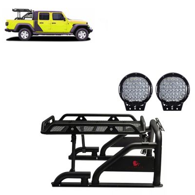 Black Horse Off Road Warrior Roll Bar Kit Black Fits 2020-2025 Jeep Gladiator