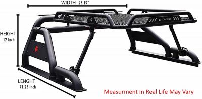 Image showing 5 th Black Horse Off Road Warrior Roll Bar Black Fits 2020-2025 Jeep Gladiator